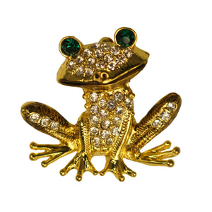 GOLD FROG BROOCH