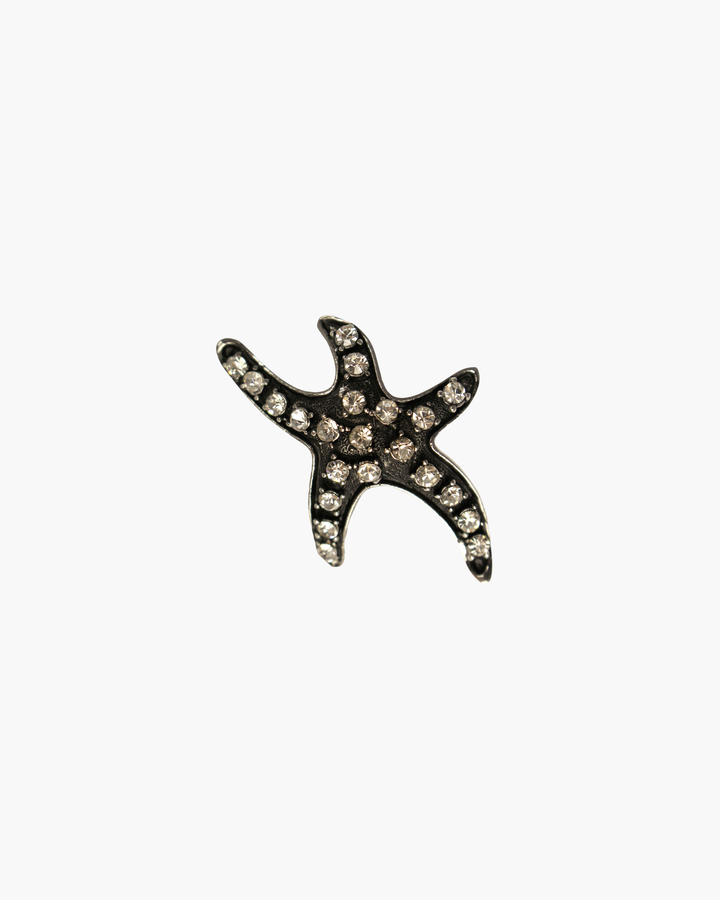 Black Starfish Brooch