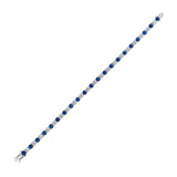 Cressida Tennis Bracelet (Sapphire/White)