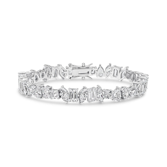 Delta Bracelet (All-White/Rhodium)