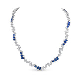 Delta Necklace (Sapphire/White)