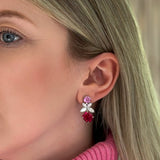 Esther Earrings (Pink/Ruby)