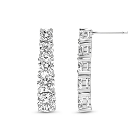 Rosalia Earrings (Rhodium)