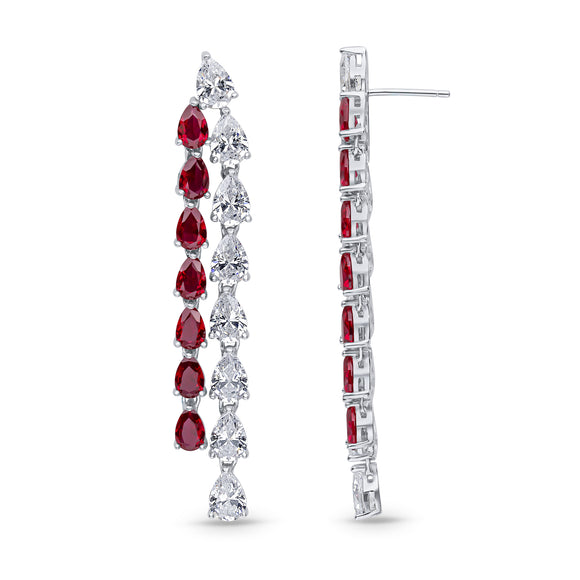 9ct Gold Diamond And Ruby Stud Earrings - D5477 | F.Hinds Jewellers