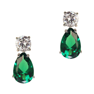 June Earrings (Emerald)