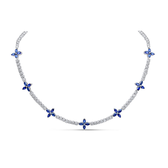 Flo Necklace (Sapphire 16