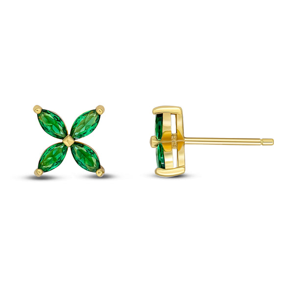 Flo Earrings (Emerald)