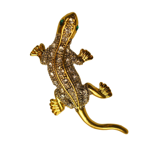 Crystal Lizard pin