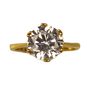 Veora Solitaire Ring (Gold, 12mm)