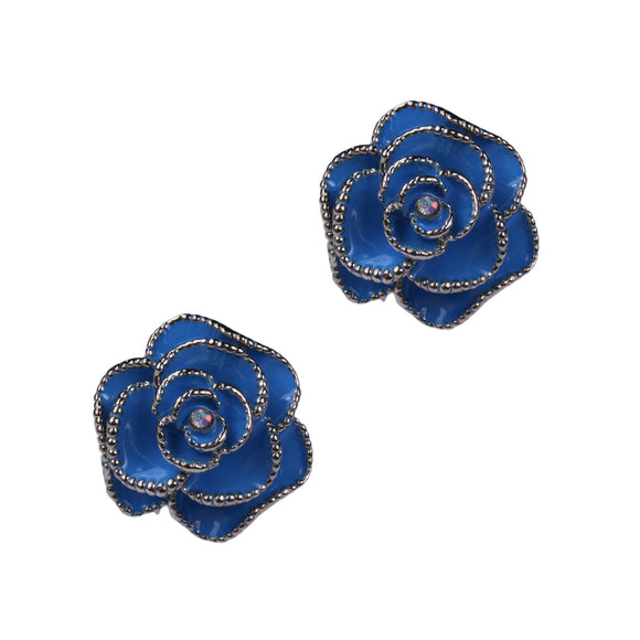Lucina Clip Earrings (Blue)