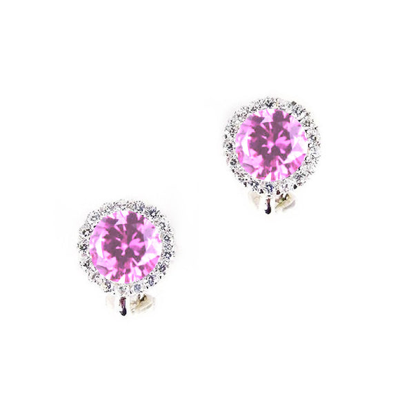 Margot Clip Earrings (Pink)