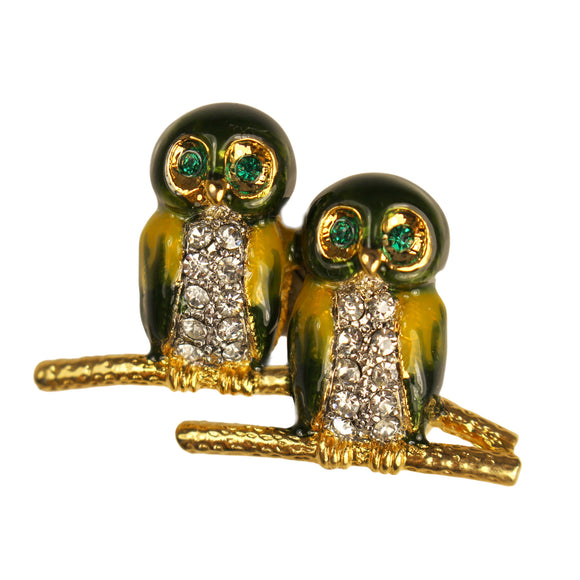 Owl Duo Brooch